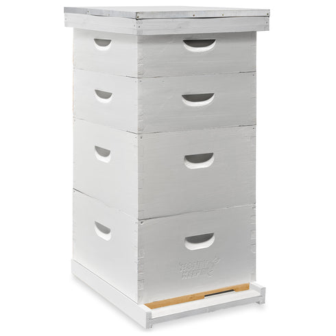 Beehive Kit Assembled and Painted - 10 Frames - 2 Deep - 2 Medium Supers